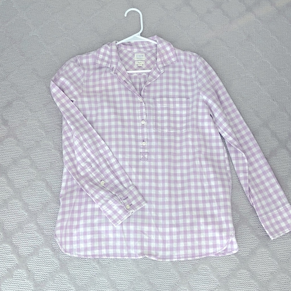 Purple Gingham top
